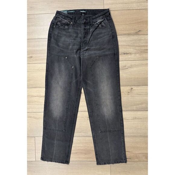 Wild Fable Jeans Women’s High Rise Straight Jeans 10 Black Denim Cargo NWT Easy - Picture 3 of 7